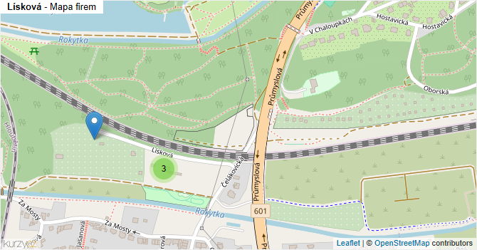 Lísková - mapa firem
