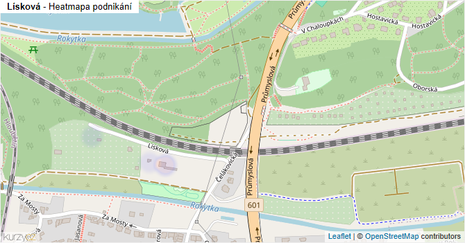 Lísková - mapa podnikání