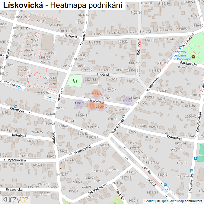 Mapa Lískovická - Firmy v ulici.