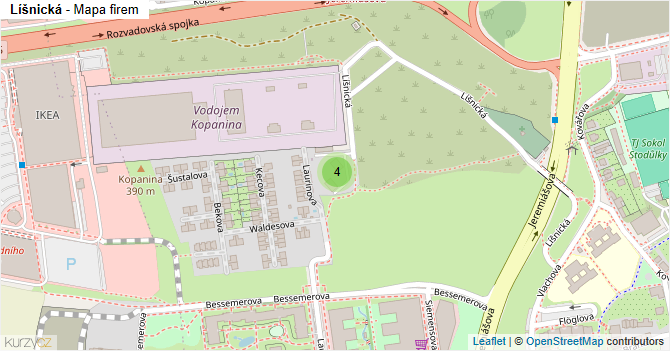 Líšnická - mapa firem