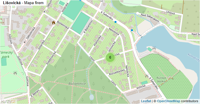 Lišovická - mapa firem