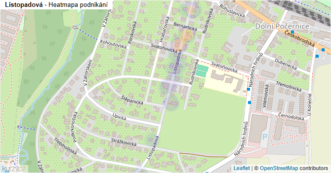 Listopadová - mapa podnikání