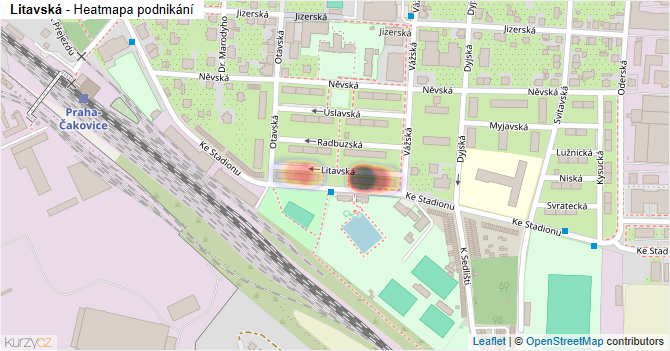 Litavská - mapa podnikání