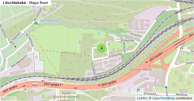 Litochlebská - mapa firem