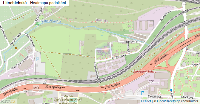 Litochlebská - mapa podnikání