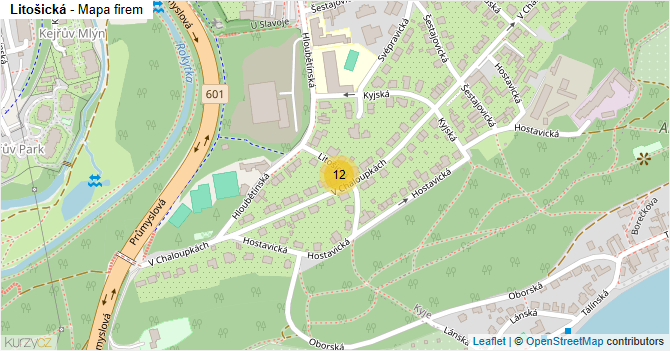 Litošická - mapa firem