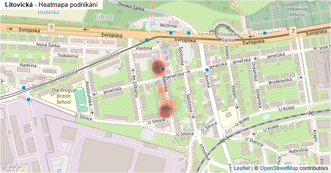 Litovická - mapa podnikání