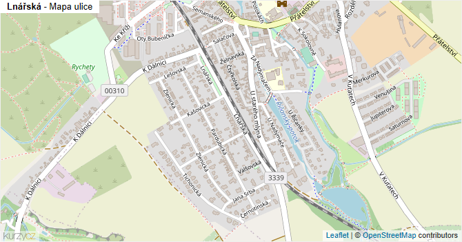 Lnářská - mapa ulice