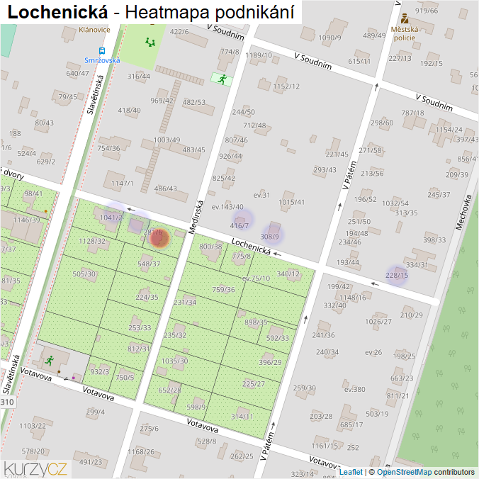 Mapa Lochenická - Firmy v ulici.
