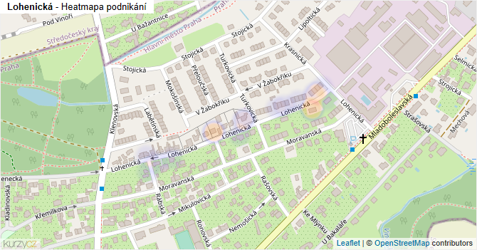 Lohenická - mapa podnikání