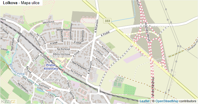 Lolkova - mapa ulice