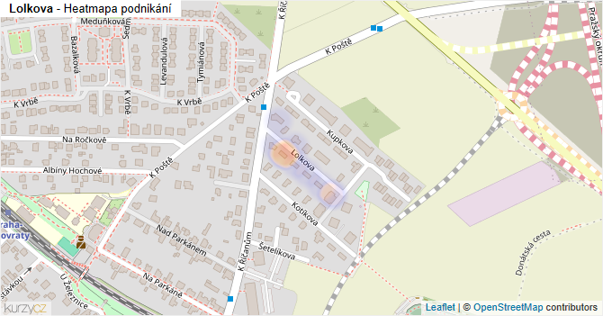 Lolkova - mapa podnikání