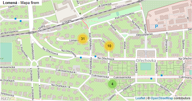 Lomená - mapa firem