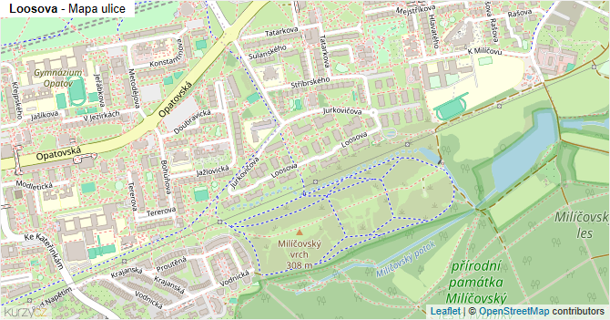 Loosova - mapa ulice