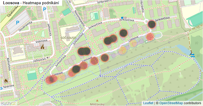 Loosova - mapa podnikání