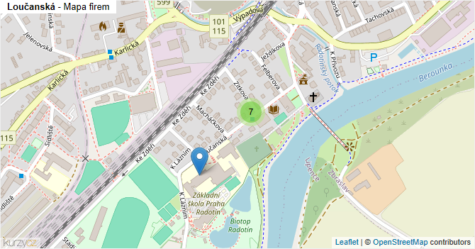Loučanská - mapa firem