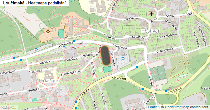 Loučimská - mapa podnikání