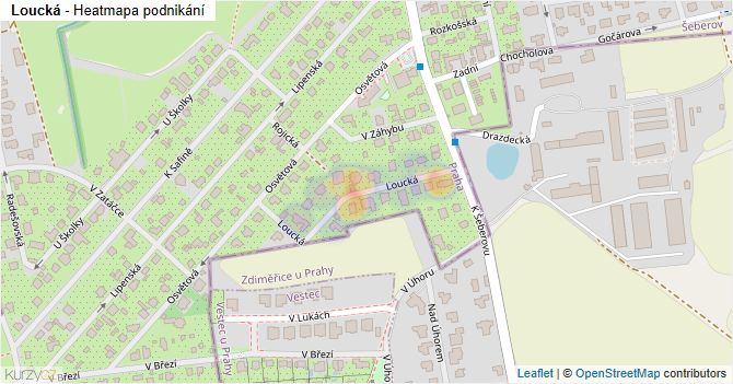 Loucká - mapa podnikání