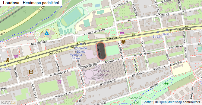 Loudova - mapa podnikání