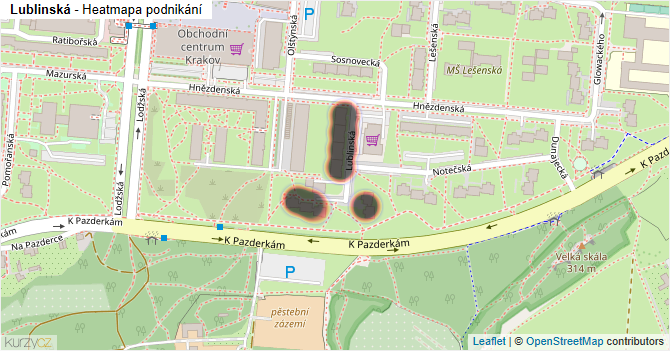 Lublinská - mapa podnikání
