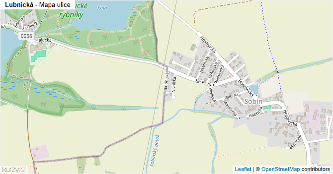 Lubnická - mapa ulice