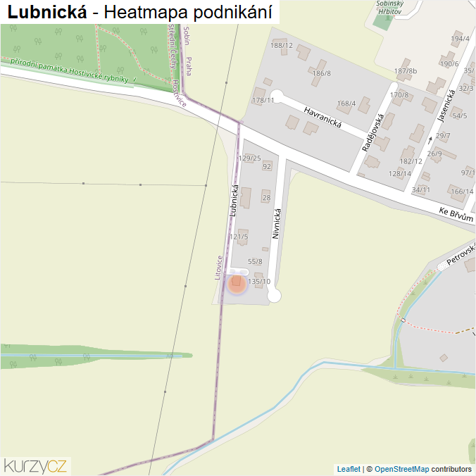 Mapa Lubnická - Firmy v ulici.
