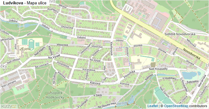 Ludvíkova - mapa ulice