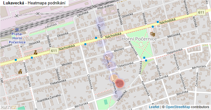 Lukavecká - mapa podnikání
