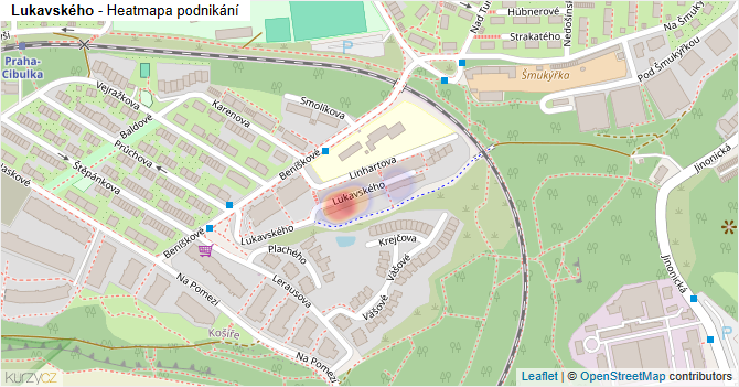 Lukavského - mapa podnikání