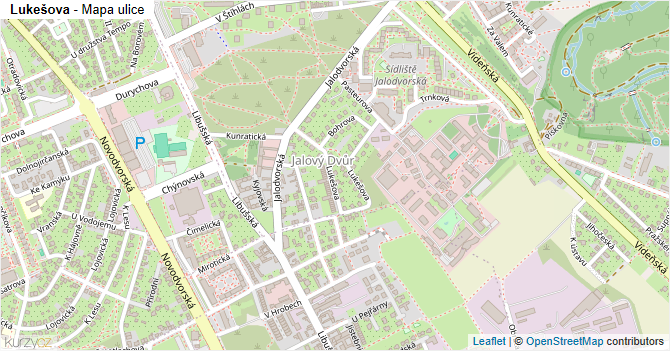 Lukešova - mapa ulice