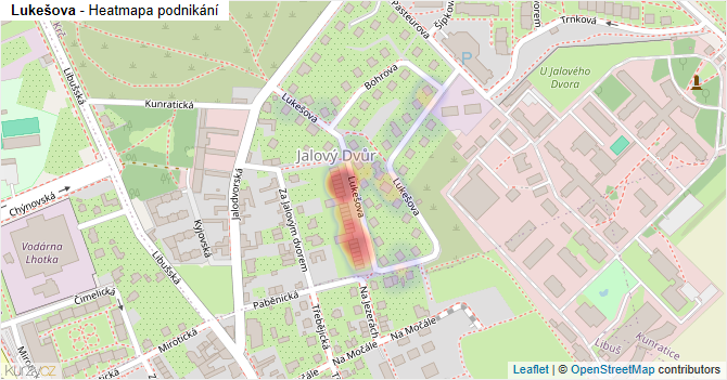 Lukešova - mapa podnikání