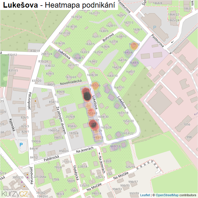 Mapa Lukešova - Firmy v ulici.