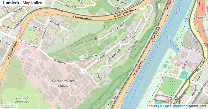 Lumiérů - mapa ulice