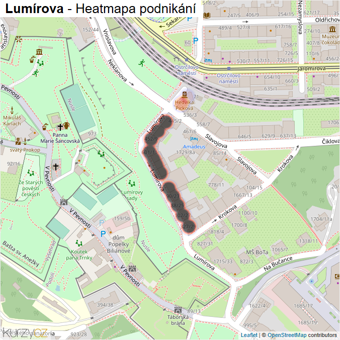 Mapa Lumírova - Firmy v ulici.