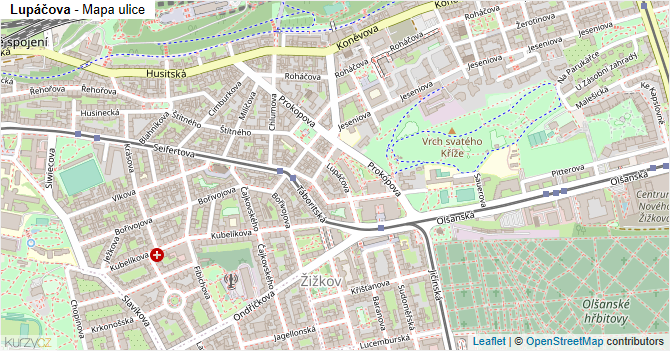 Lupáčova - mapa ulice