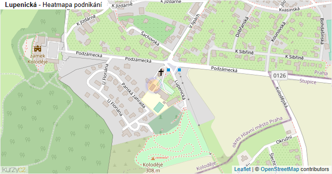 Lupenická - mapa podnikání
