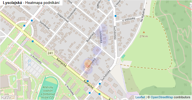 Lysolajská - mapa podnikání