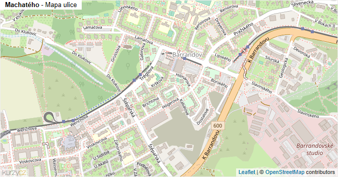 Machatého - mapa ulice