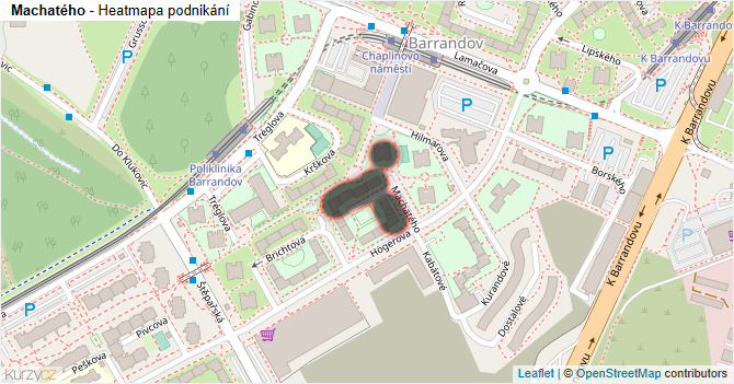 Machatého - mapa podnikání