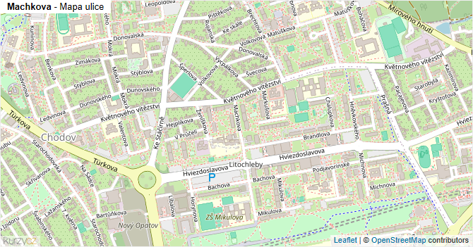Machkova - mapa ulice