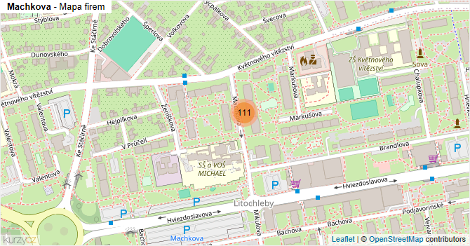 Machkova - mapa firem