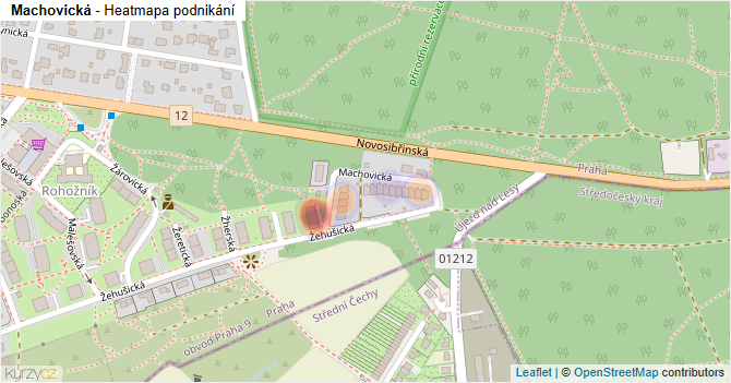 Machovická - mapa podnikání