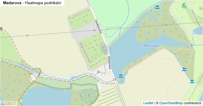 Madarova - mapa podnikání