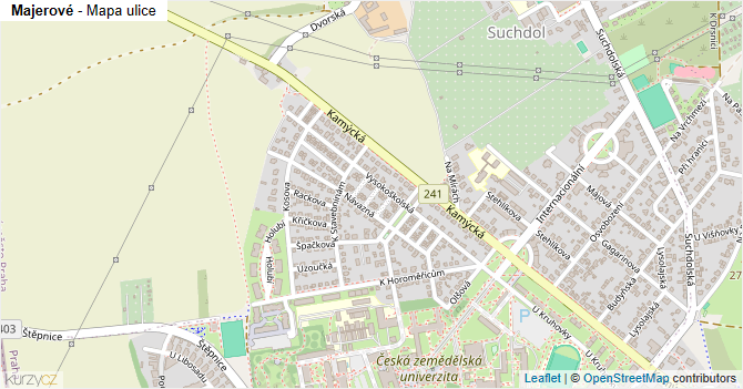 Majerové - mapa ulice