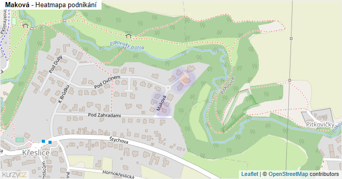 Maková - mapa podnikání