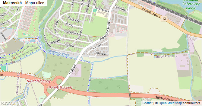 Makovská - mapa ulice