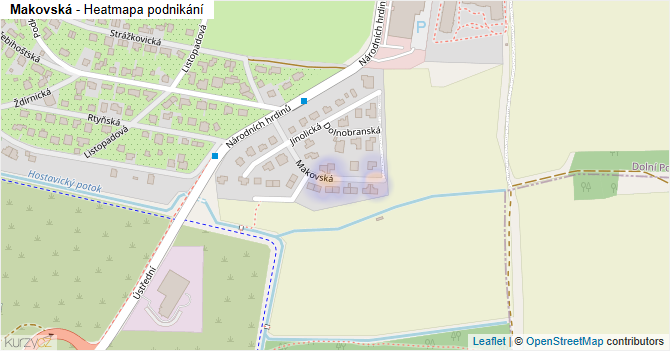 Makovská - mapa podnikání