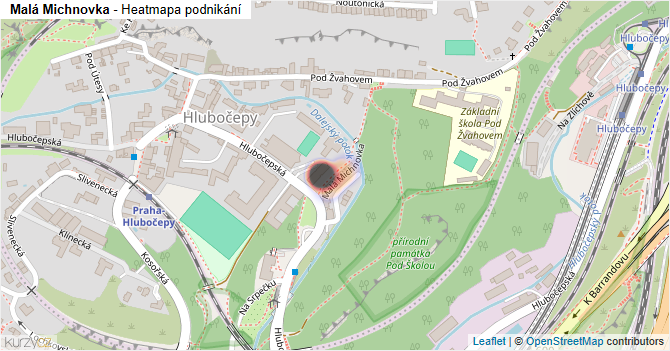 Malá Michnovka - mapa podnikání