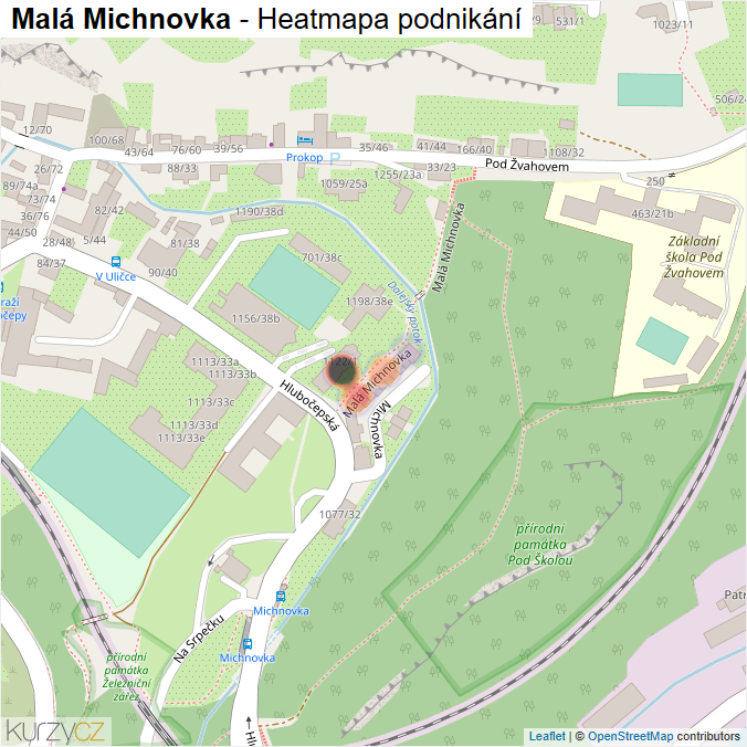 Mapa Malá Michnovka - Firmy v ulici.