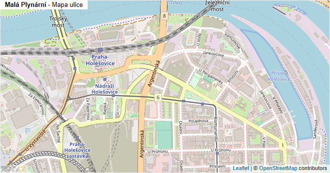 Malá Plynární - mapa ulice